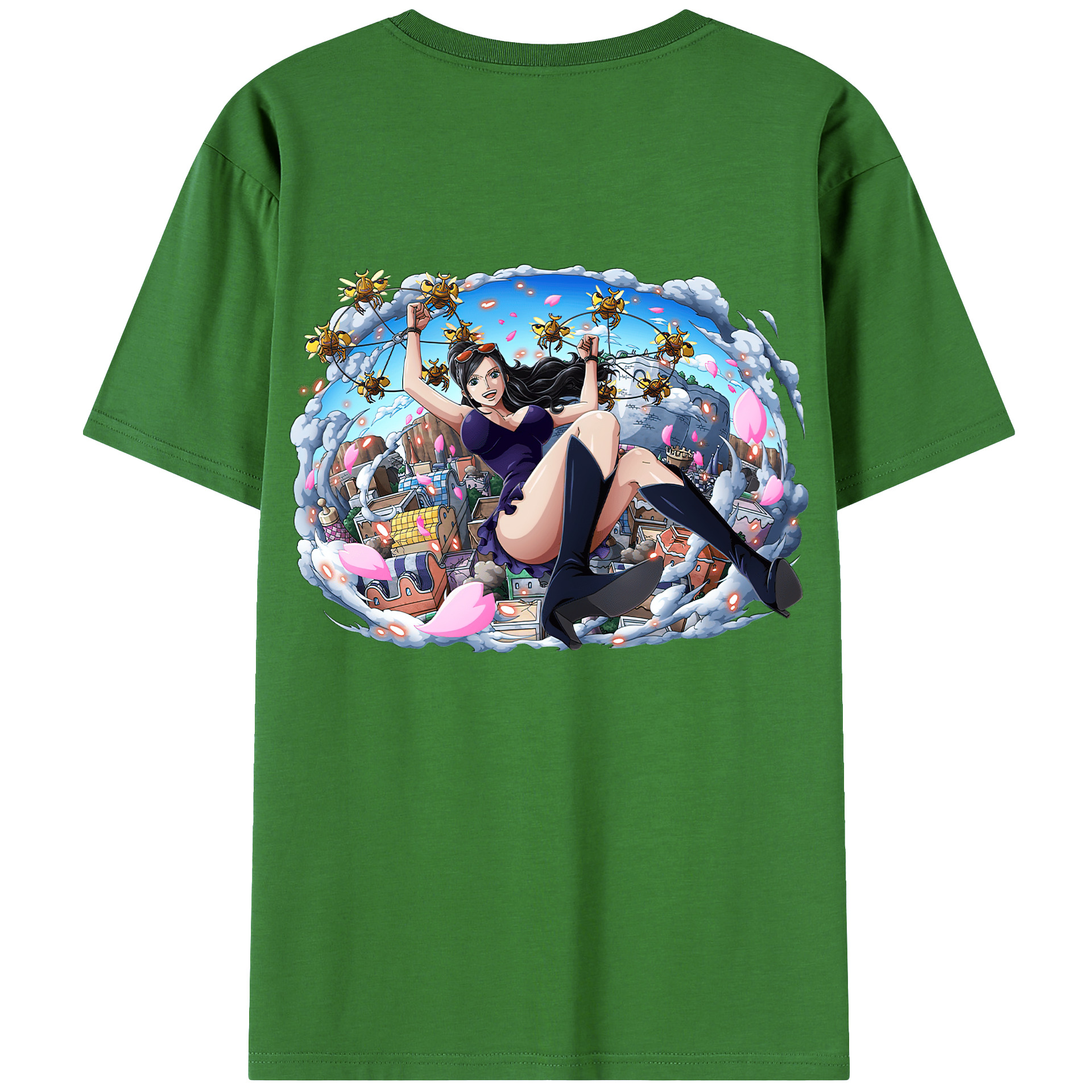 ワンピース ニコ・ロビン ONE PIECE Nico Robin レディース半袖Tシャツ(バックプリント)